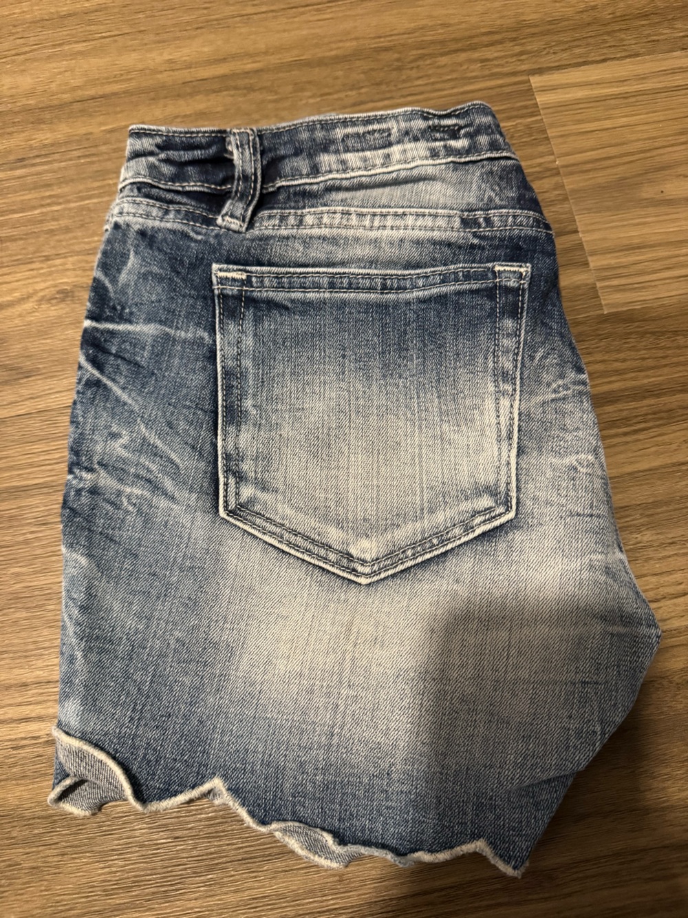 Miss Me Washed Light Blue Denim Cutoff Shorts - Picture 2 of 7